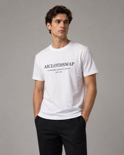 AI-generated outfit with perfect text and graphics blending