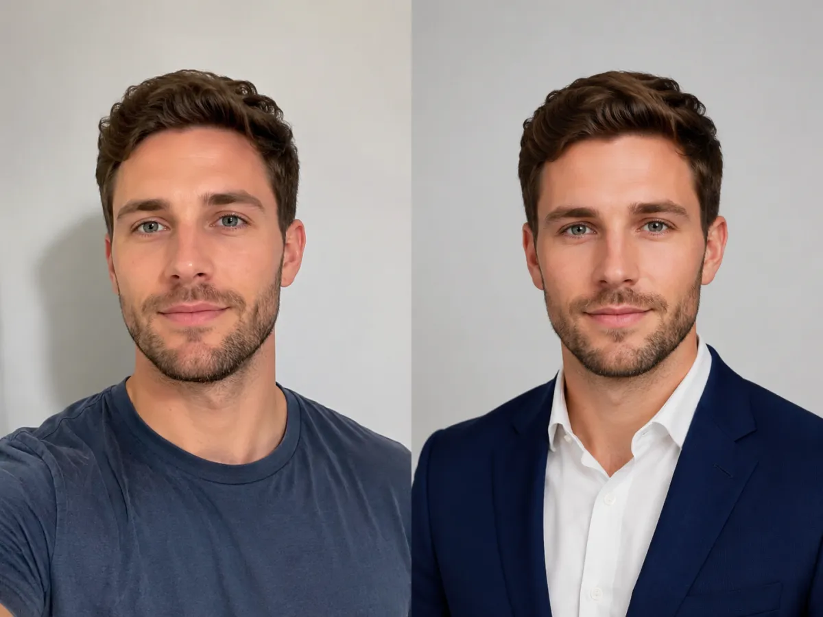 Put a Suit on Your Photo: AI Headshot Outfit Change